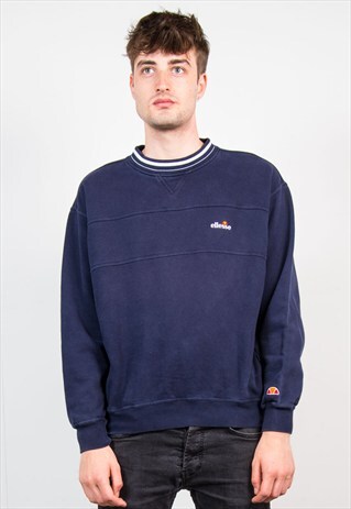 NAVY 90'S ELLESSE SPORT SWEATSHIRT