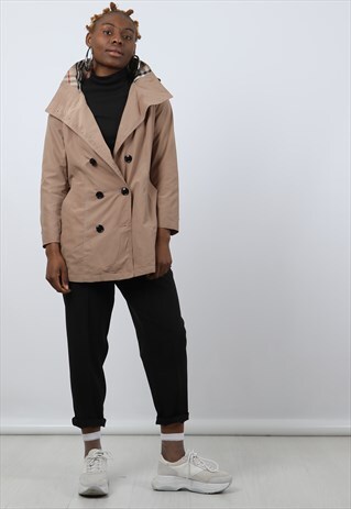 VINTAGE SMALL BEIGE NOVA CHECK COAT