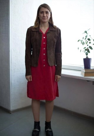 VINTAGE 70'S BROWN SUEDE JACKET