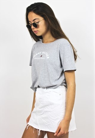 90'S RETRO RARE GREY SPELL-OUT T-SHIRT