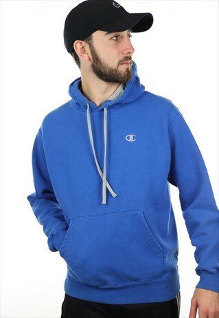 VINTAGE CHAMPION HOODIE BLUE