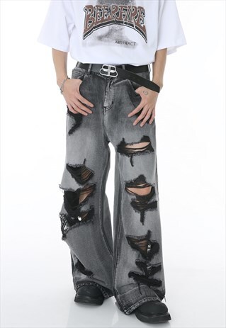 Unisex ripped floor mopping jeans SS2023 VOL.4