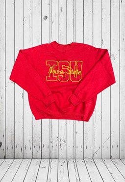 vintage embroidered Iowa state university college jumper 