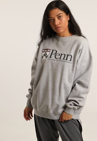 VINTAGE CHAMPION COLLEGE PRINT SWEATSHIRT
