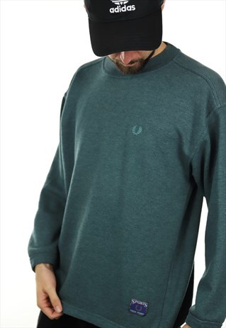 VINTAGE 90S FRED PERRY SPORTS SMALL LOGO SWEATSHIRT JUMPER