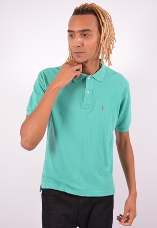 VINTAGE POLO RALPH LAUREN POLO SHIRT TURQUOISE
