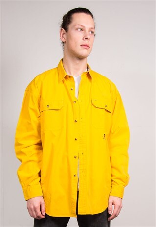 90'S VINTAGE YELLOW TOMMY HILFIGER SHIRT