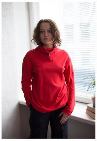 VINTAGE 90'S RED TURTLE NECK JUMPER