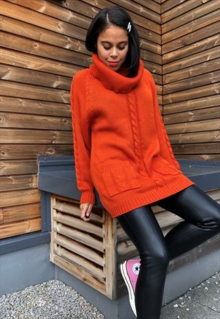 VINTAGE ORANGE OVERSIZED JUMPER