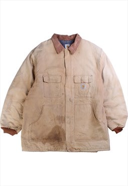 Vintage 90's Carhartt Workwear Jacket Collared Heavyweight