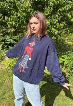 Vintage USA Lady Golfer Embroidered Sweatshirt