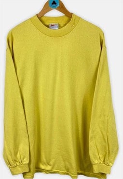 Vintage Turtle Neck Sweatshirt Nike Yellow 