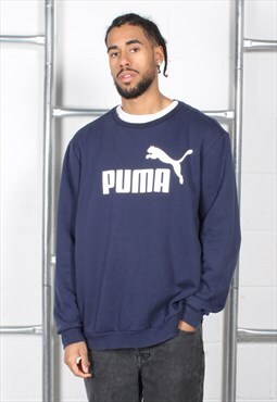 Vintage Puma Sweatshirt in Navy Crewneck XXL