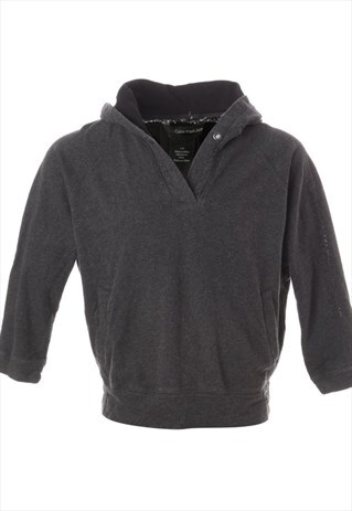 1990S CALVIN KLEIN HOODED SWEATSHIRT - L