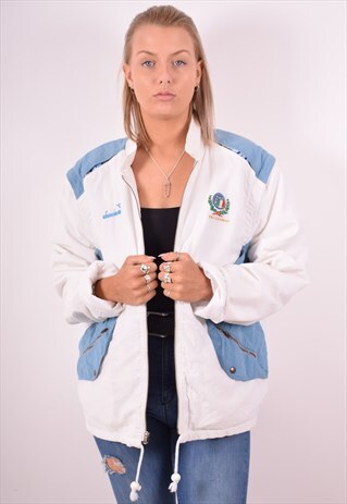 DIADORA WOMENS VINTAGE WORLD CHAMPIONS ITALIA JACKET LARGE