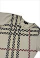 VINTAGE Y2K BURBERRY TSHIRT IN BEIGE CHECKERBOARD NOVA CHECK