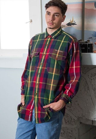 VINTAGE POLO SPORT RALPH LAUREN SHIRT LOGO 90S L 15.6
