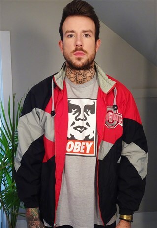 OHIO STATE SHELL SUIT ZIP UP BOMBER JACKET