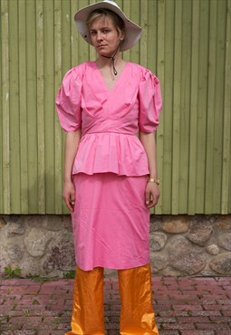 80's Vintage Cinderella Pink Dress