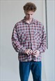 VINTAGE 90S WESTERN CHECK PATTERN DOUBLE POCKETS SHIRT IN XL