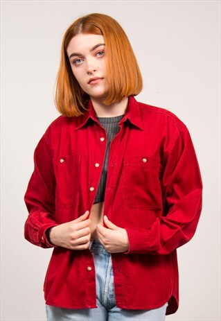 VINTAGE 90'S RED CORD SHIRT