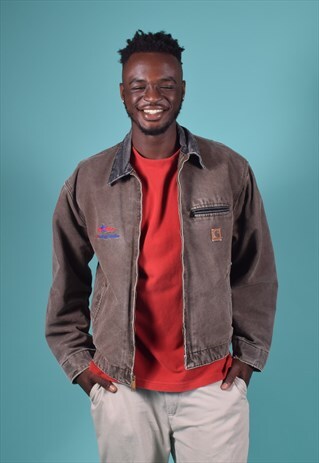 VINTAGE CARHARTT DARK BROWN CANVAS JACKET