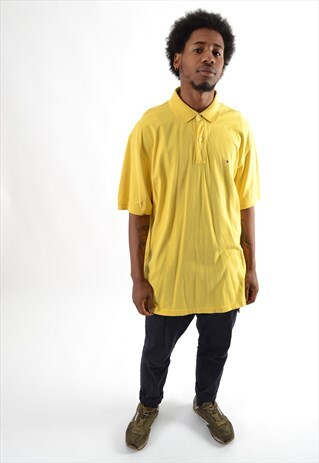 YELLOW TOMMY HILFIGER POLO T-SHIRT PS1877
