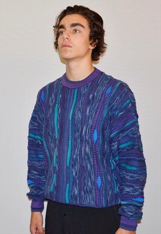 VINTAGE 80'S JUMPER IN BLUE
