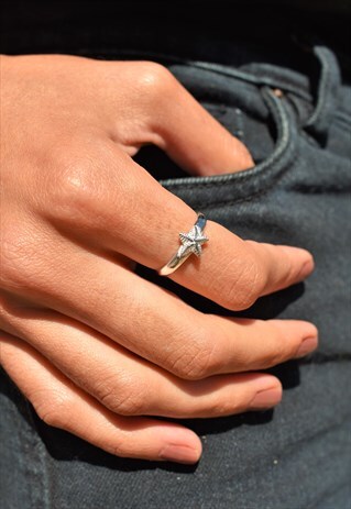 SILVER RING SILVER RINGS COOL ANIMAL RING BOHO RING - 203