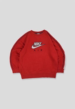 Vintage 00s Nike Embroidered Logo Sweatshirt in Red