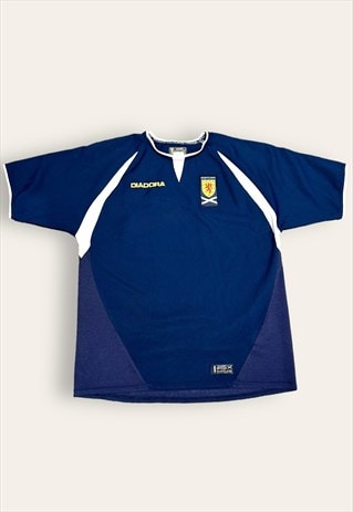 Vintage 2003 Authentic Scotland Home Diadora Football Shirt
