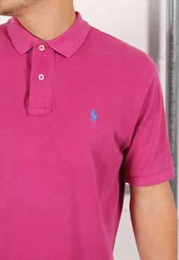 Vintage Polo Ralph Lauren Polo Shirt in Pink Medium