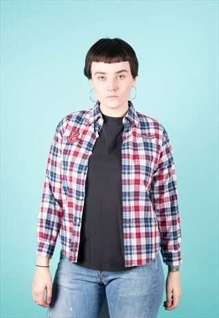 VINTAGE TOMMY HILFIGER SHIRT IN RED AND BLUE CHECKS