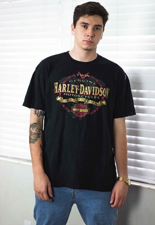 VINTAGE HARLEY DAVIDSON T-SHIRT LOGO 90S XL 9