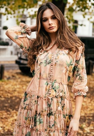 AUTUMN RUFFLE DRESS