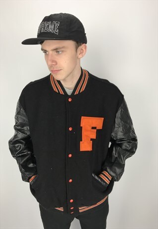 90S VINTAGE DELONG WOOL LETTERMAN JACKET