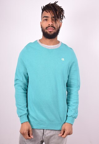 CHAMPION MENS VINTAGE SWEATSHIRT JUMPER XL BLUE 90'S