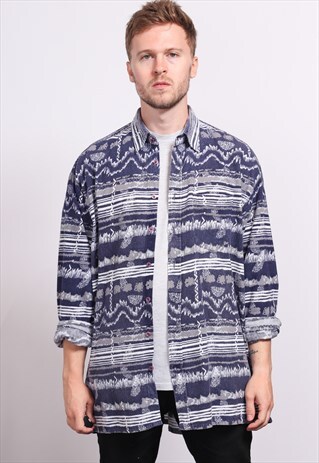 VINTAGE AZTEC PATTERNED SHIRT