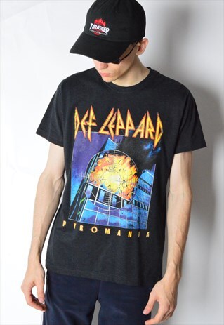 BLACK DEF LEPPARD BAND T-SHIRT
