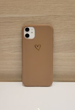 Couple Love iPhone 11 Case in Brown color