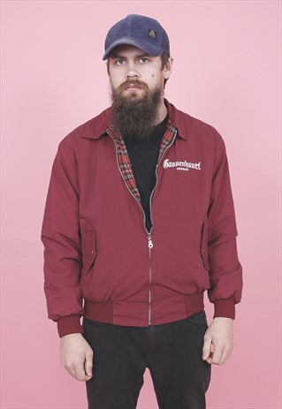 VINTAGE RED HARRINGTON JACKET /E1020
