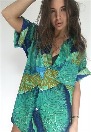 PATTERNED OVERSIZED RETRO VINTAGE UNISEX FESTIVAL SHIRT