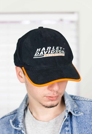 VINTAGE HARLEY-DAVIDSON BASEBALL CAP LOGO 90S XXL 3.1