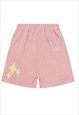 STAR PRINT SKATER SHORTS PREMIUM RAVE PANTS IN PINK