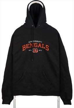 NFL 90's Bengals NFL Pullover Heavyweight Hoodie XLarge Blac
