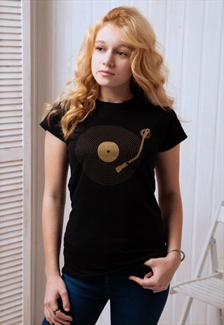KEEP IT VINYL: MINIMALIST TURNTABLE/ DECKS PRINT T SHIRT