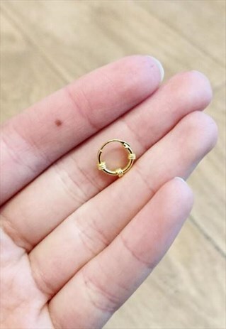 GOLD BALI STYLE HOOP 10MM