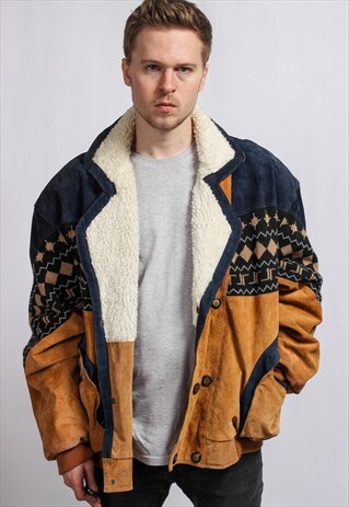VINTAGE AZTEC SHERPA JACKET