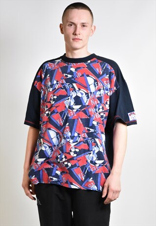 VINTAGE 90S FOOTBALL PRINT T-SHIRT
