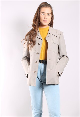 VINTAGE 80S GREY TAILORED JACKET